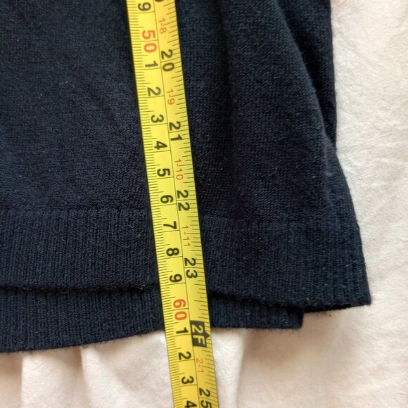 Etcetera Cashmere Blend Y2K Minimalist Goth Black Knit Tank - Picture 4 of 5